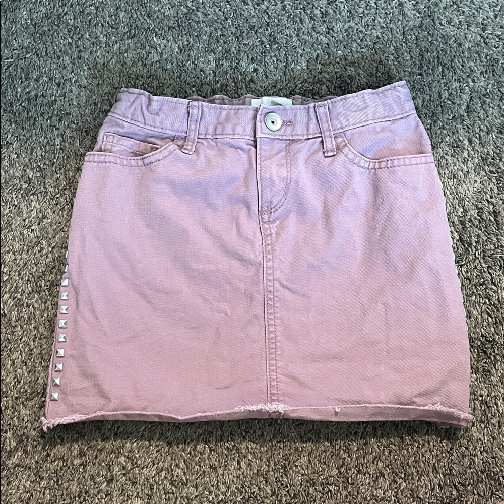 Kids purple Denim Mini Skirt